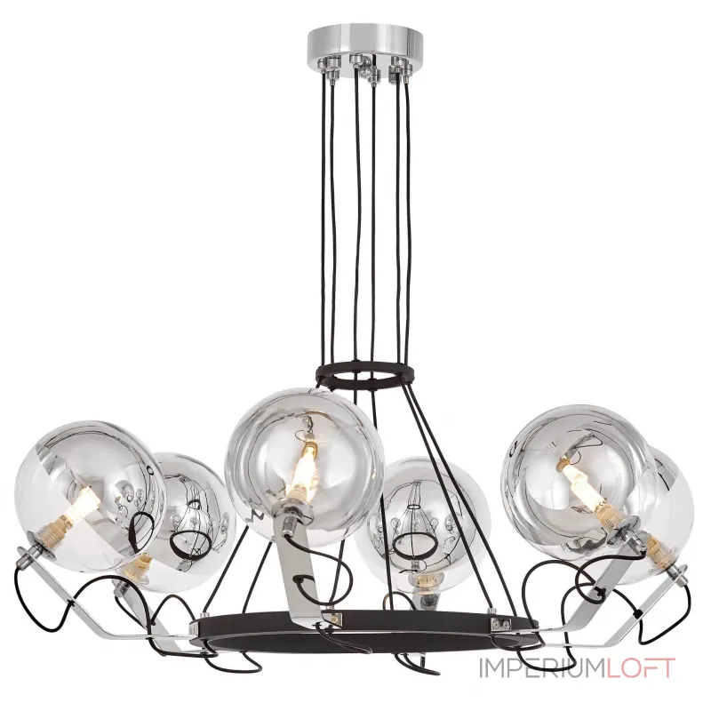 Подвесной светильник Lumina Deco LDP 9110-6 BK+CHR от ImperiumLoft