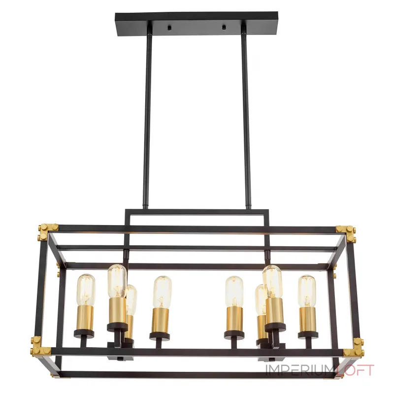 Люстра на штанге Lumina Deco Waldorf LDP 1140-8 BK+MD