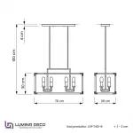 Люстра на штанге Lumina Deco Waldorf LDP 1140-8 BK+MD