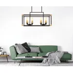 Люстра на штанге Lumina Deco Waldorf LDP 1140-8 BK+MD