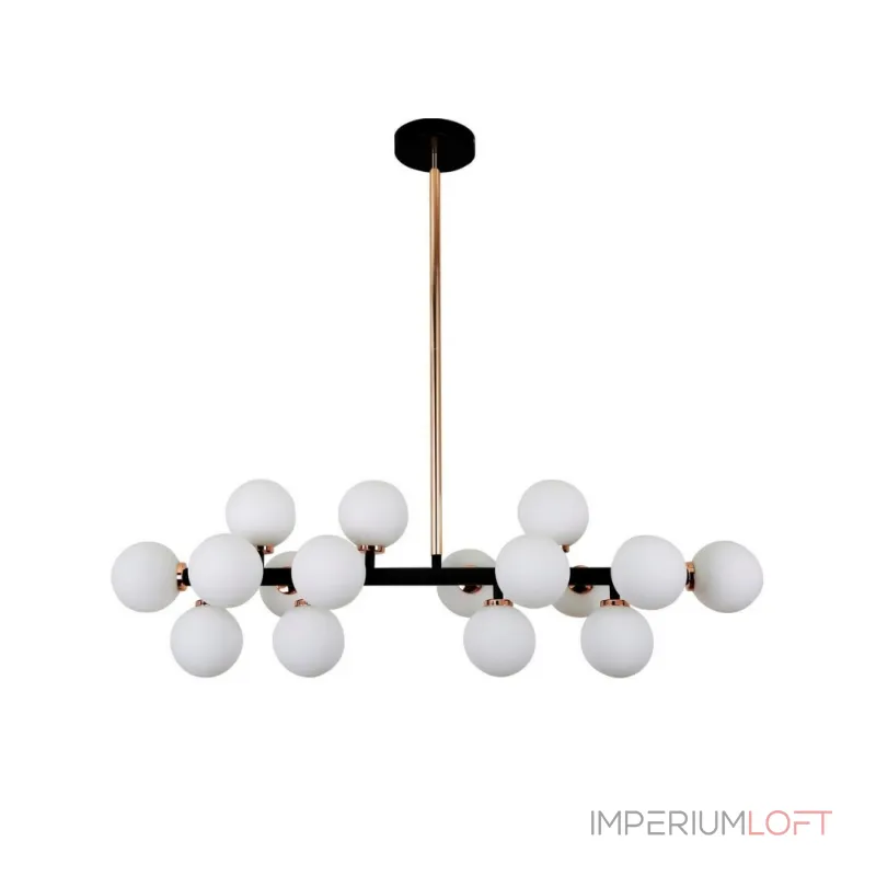 Люстра на штанге Lumina Deco Marsiada LDP 6033-16 BK+MD