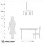 Люстра на штанге Lumina Deco Waldorf LDP 1140-8 BK+MD