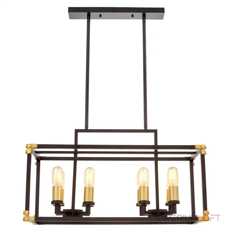 Люстра на штанге Lumina Deco Waldorf LDP 1140-8 BK+MD