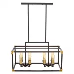 Люстра на штанге Lumina Deco Waldorf LDP 1140-8 BK+MD