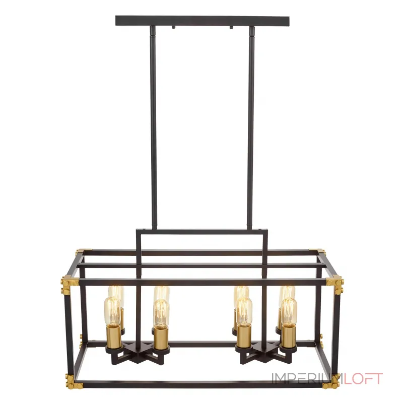 Люстра на штанге Lumina Deco Waldorf LDP 1140-8 BK+MD