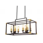 Люстра на штанге Lumina Deco Waldorf LDP 1140-8 BK+MD