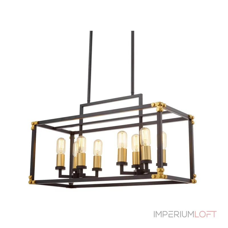 Люстра на штанге Lumina Deco Waldorf LDP 1140-8 BK+MD