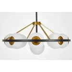 Люстра на штанге Lumina Deco Donzano LDP 8034-9 BK+WT