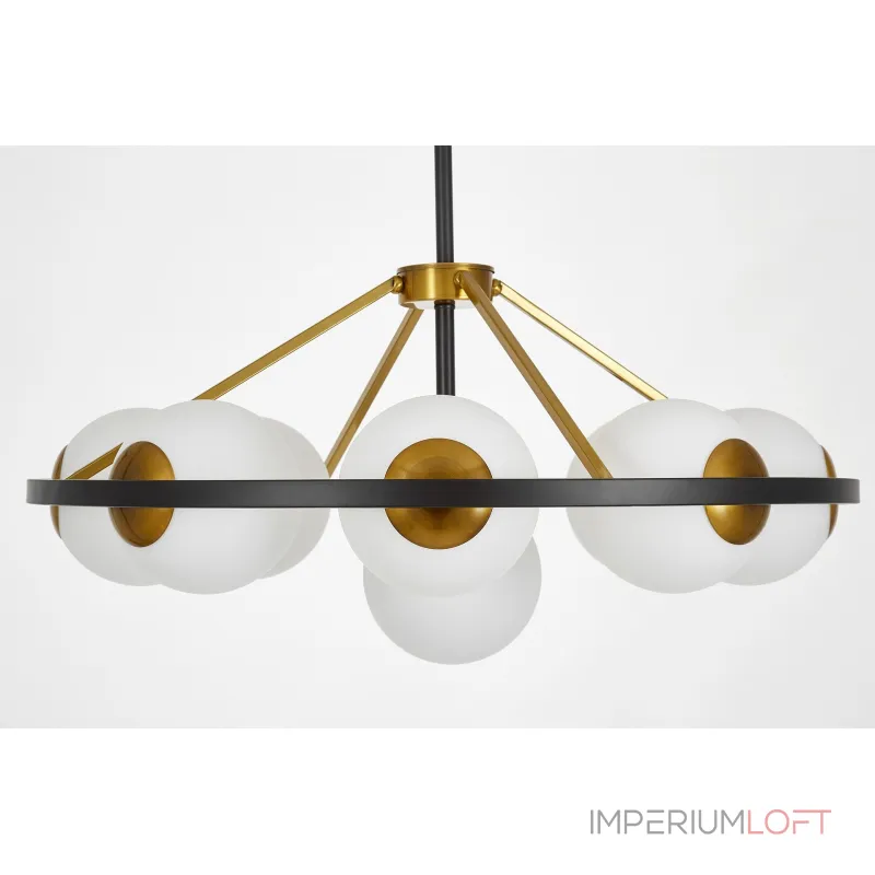 Люстра на штанге Lumina Deco Donzano LDP 8034-9 BK+WT