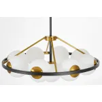 Люстра на штанге Lumina Deco Donzano LDP 8034-9 BK+WT