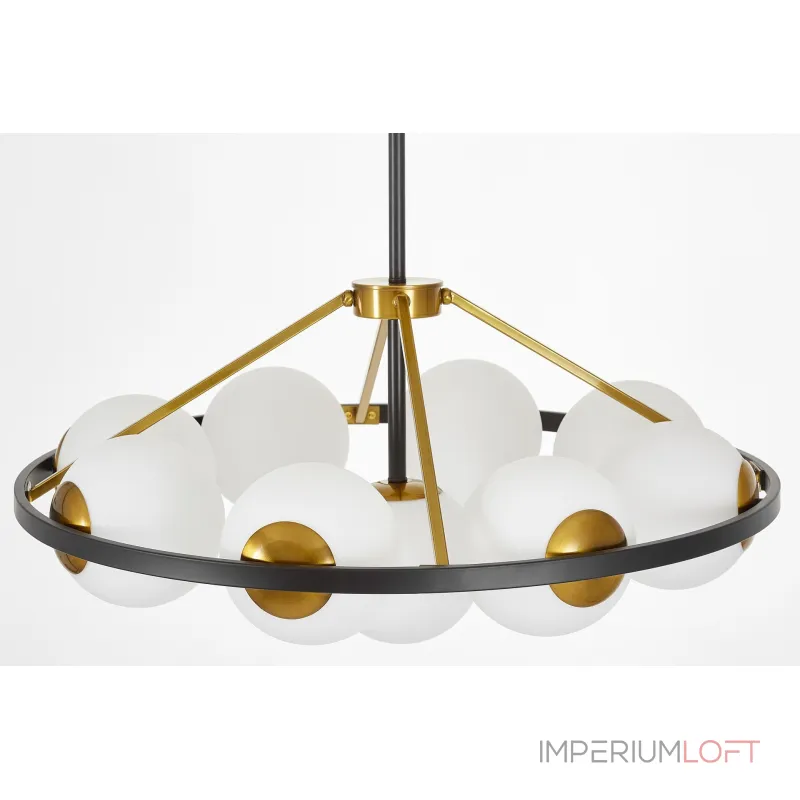 Люстра на штанге Lumina Deco Donzano LDP 8034-9 BK+WT