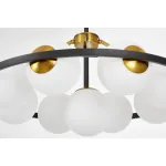 Люстра на штанге Lumina Deco Donzano LDP 8034-9 BK+WT