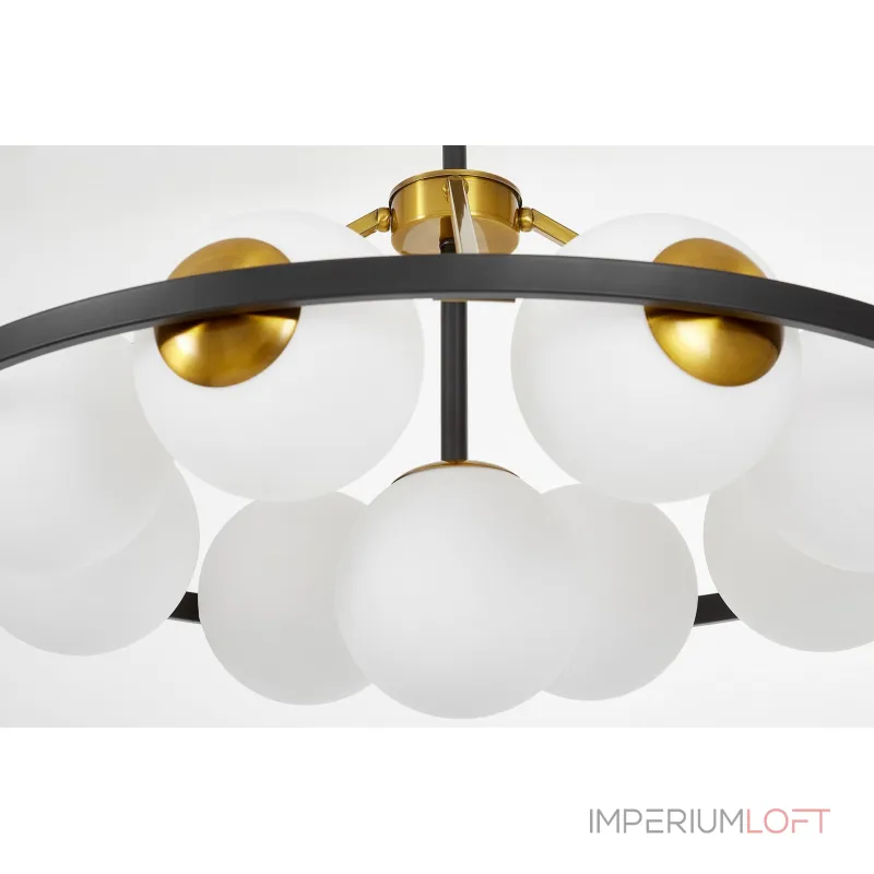 Люстра на штанге Lumina Deco Donzano LDP 8034-9 BK+WT