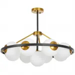 Люстра на штанге Lumina Deco Donzano LDP 8034-9 BK+WT