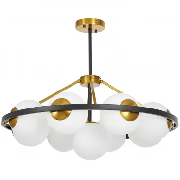 Люстра на штанге Lumina Deco Donzano LDP 8034-9 BK+WT