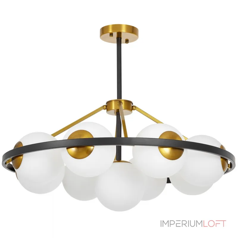 Люстра на штанге Lumina Deco Donzano LDP 8034-9 BK+WT