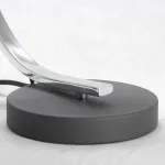 Настольная лампа декоративная LGO Falcon LSP-0559 Цвет арматуры хром Цвет плафонов черный от ImperiumLoft
