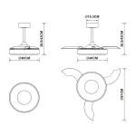 Потолочная люстра-вентилятор Mantra COIN FAN MINI SMART 9639 от ImperiumLoft