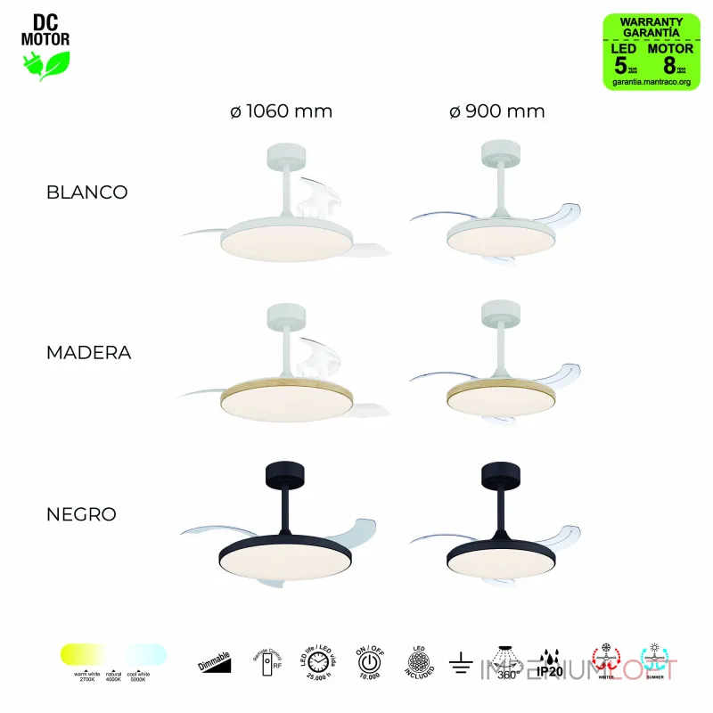 Потолочная люстра-вентилятор Mantra SLIM FAN 9007 от ImperiumLoft Потолочная люстра-вентилятор Mantra SLIM FAN 9007 от ImperiumLoft