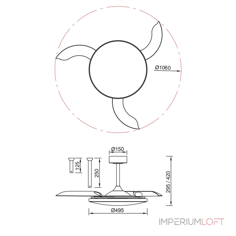 Потолочная люстра-вентилятор Mantra SLIM FAN 9007 от ImperiumLoft Потолочная люстра-вентилятор Mantra SLIM FAN 9007 от ImperiumLoft