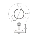 Потолочная люстра-вентилятор Mantra GLASS FAN 9525 от ImperiumLoft