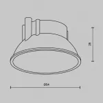 Декоративная рамка-отражатель для накладных светильников серии Alfa LED Maytoni Downlight Ring8-10W-RD-W от ImperiumLoft