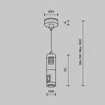 Комплектующие для систем освещения с токоведущими элементами Maytoni Accessories for tracks Flarity TRA157SW-D1-PT от ImperiumLoft