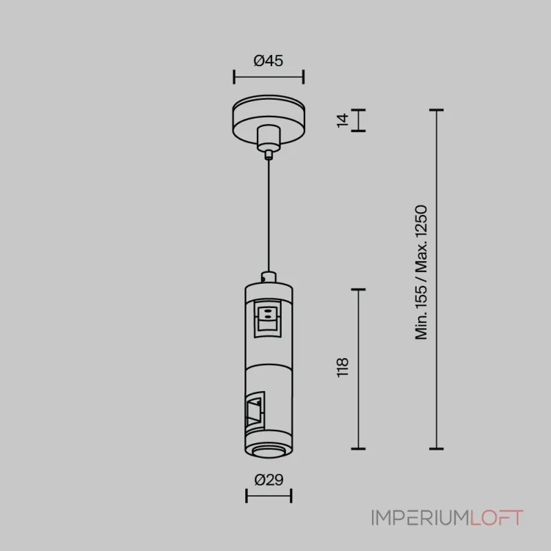 Комплектующие для систем освещения с токоведущими элементами Maytoni Accessories for tracks Flarity TRA157SW-D1-PT от ImperiumLoft