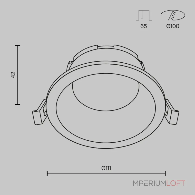 Встраиваемый светильник Maytoni Share DL126-GX53-WB от ImperiumLoft