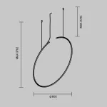Шинопровод подвесной круглый D800мм вертикальный Maytoni Busbar trunkings Arity TRX233-RV-D800-B от ImperiumLoft