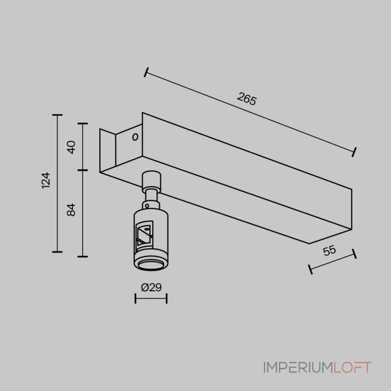 Основание потолочное Short для блока питания с вводом питания Flarity черный Maytoni FLARITY TRA156C-BB1-B от ImperiumLoft