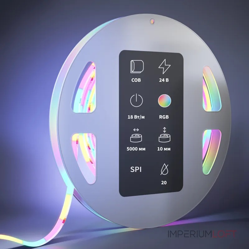 Светодиодная лента 24В COB 18Вт/м RGB 5м IP 20 Maytoni Ultra 201250 от ImperiumLoft