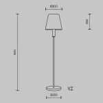 Напольный светильник (торшер) Maytoni Lira MOD483FL-01BS от ImperiumLoft