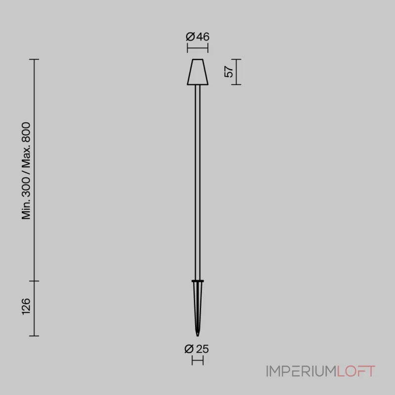 Ландшафтный светильник Maytoni Cane O504FL-L1B3K1 от ImperiumLoft