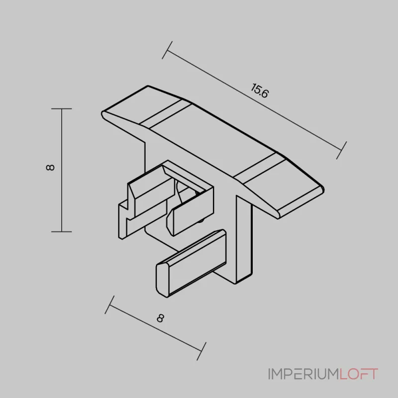 Комплект заглушек (для профиля ALM-0808-S-2M) 2 шт. 642084 Maytoni 642084 от ImperiumLoft
