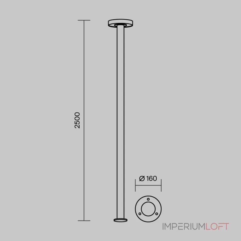 Садово-парковый светильник Maytoni Nail O529FL-L30B3K от ImperiumLoft