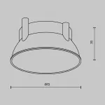 Декоративная рамка-отражатель для светильников серии Alfa LED Maytoni Downlight Ring12-15W-RD-W от ImperiumLoft