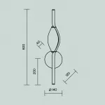 Настенный светильник Maytoni Modern MOD347WL-L8BS3K от ImperiumLoft