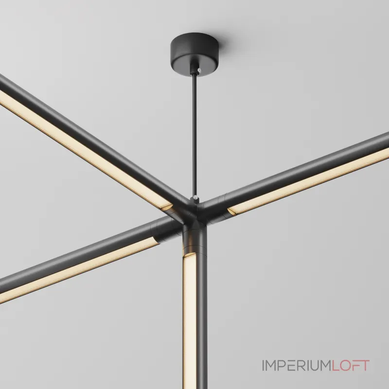 Х-образный вертикальный коннектор для системы Shelf с вводом питания Maytoni Shelf CA019L4C-P-B от ImperiumLoft