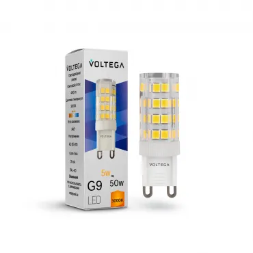 Светодиодная лампа Simple Capsule 5W 3000K G9 Voltega Simple 7185 Светодиодная лампа Simple Capsule 5W 3000K G9 Voltega Simple 7185