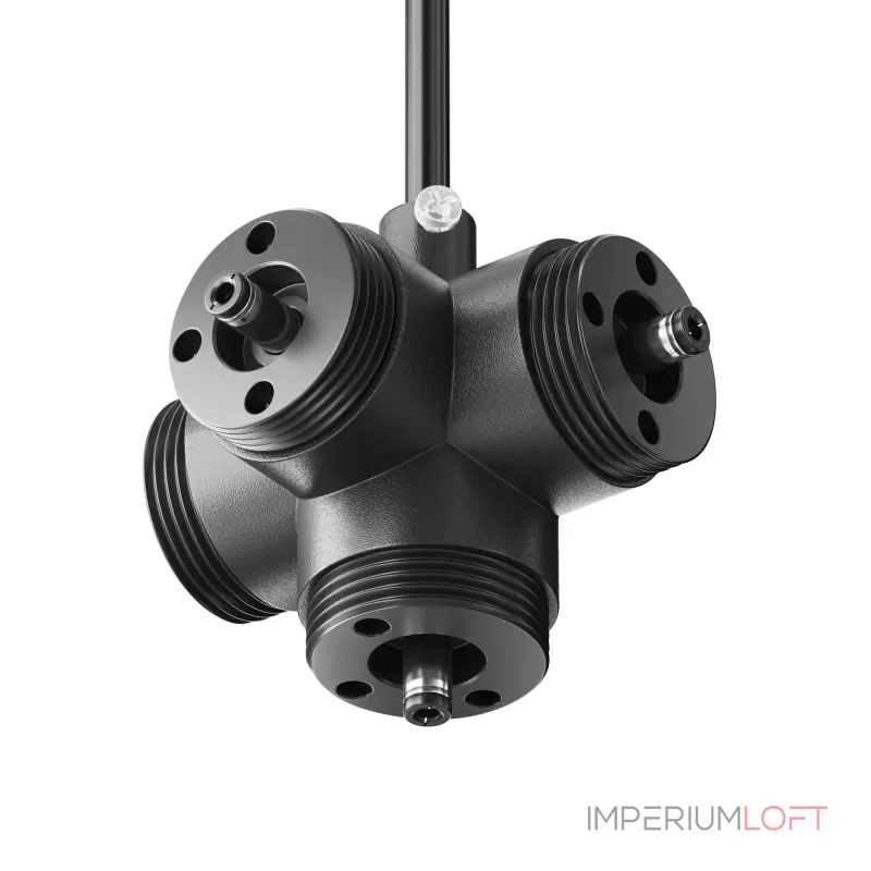 Х-образный вертикальный коннектор для системы Shelf с вводом питания Maytoni Shelf CA019L4C-P-B от ImperiumLoft