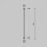 Крепление потолочное Long одинарное 700мм Flarity черный Maytoni FLARITY TRA159C-S1-B от ImperiumLoft