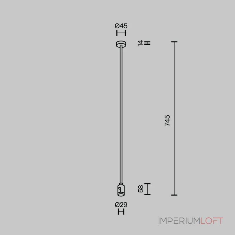 Крепление потолочное Long одинарное 700мм Flarity черный Maytoni FLARITY TRA159C-S1-B от ImperiumLoft Крепление потолочное Long одинарное 700мм Flarity черный Maytoni FLARITY TRA159C-S1-B от ImperiumLoft