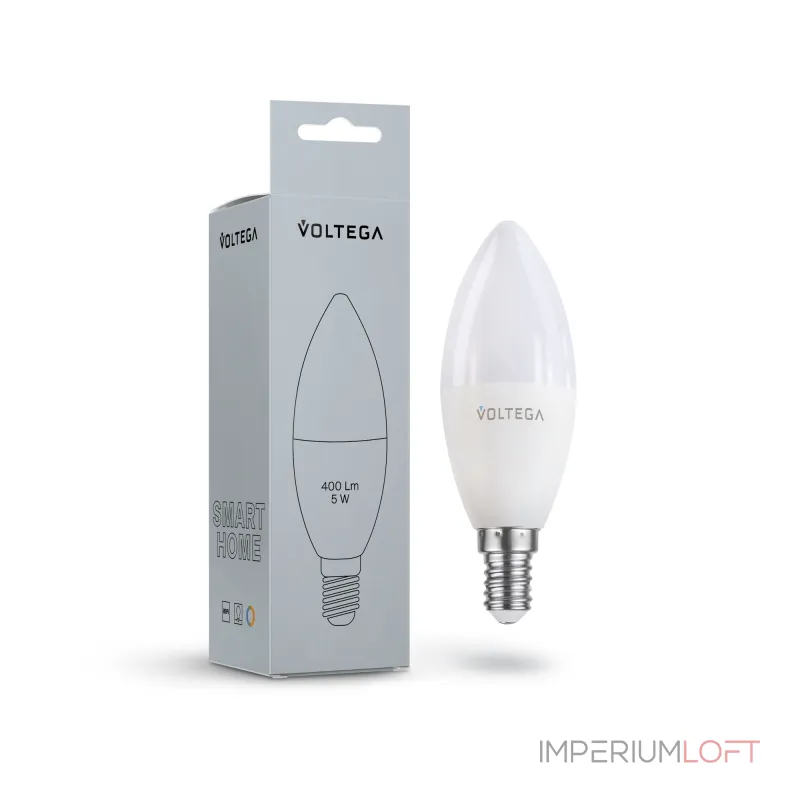 Светодиодная лампа Wi-Fi Candle E14 5W 2700K-6500K MIX DIM от ImperiumLoft