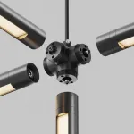 Х-образный вертикальный коннектор для системы Shelf с вводом питания Maytoni Shelf CA019L4C-P-B от ImperiumLoft