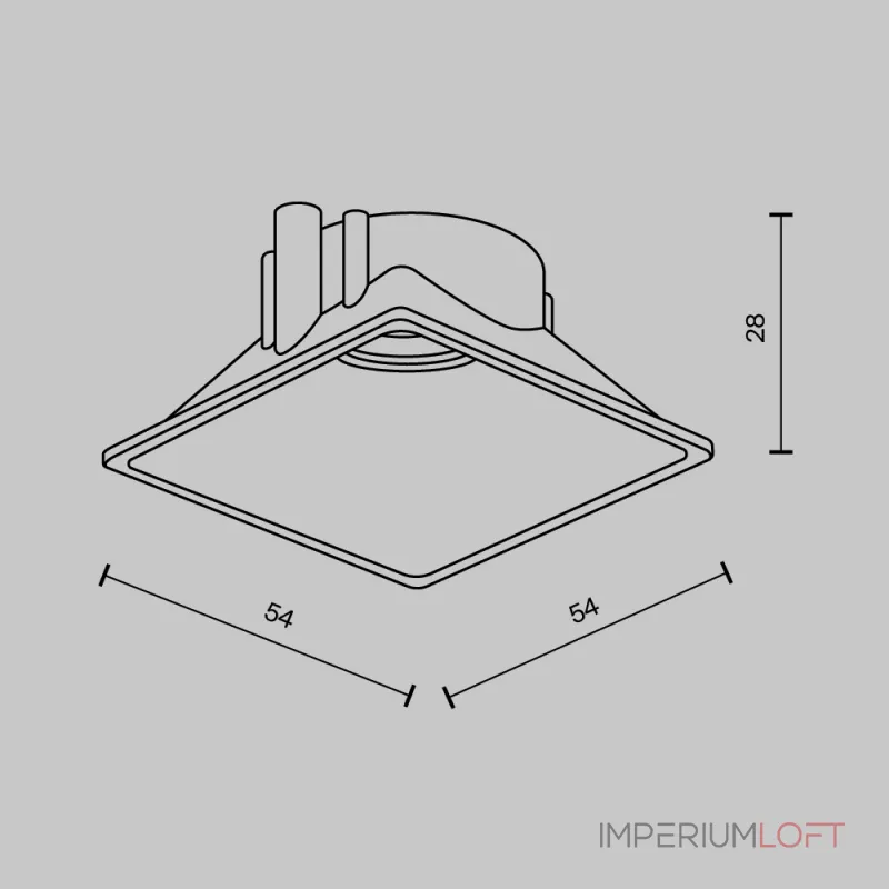 Декоративная рамка-отражатель для светильников серии Alfa LED Maytoni Downlight Ring8-10W-SQ-W от ImperiumLoft