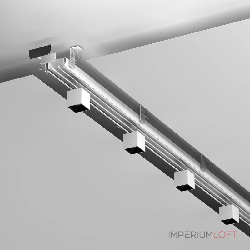 Алюминиевый профиль ниши скрытого монтажа в натяжной потолок 99x40 от ImperiumLoft
