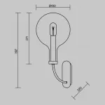 Настенный светильник (бра) Maytoni Status MOD333WL-01B от ImperiumLoft