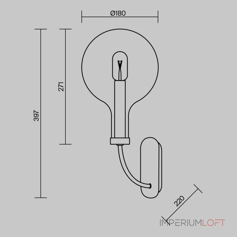 Настенный светильник (бра) Maytoni Status MOD333WL-01B от ImperiumLoft Настенный светильник (бра) Maytoni Status MOD333WL-01B от ImperiumLoft