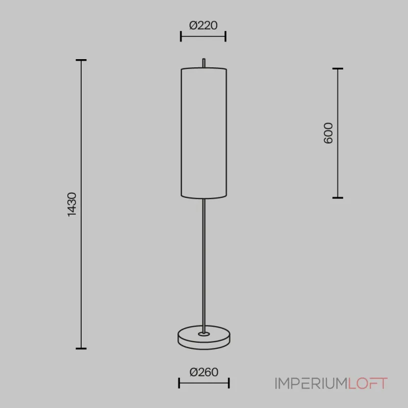 Напольный светильник (торшер) Glamping E27x1 Maytoni MOD437FL-01B
